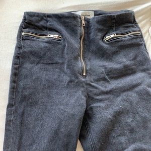 Black Reformation Jeans w/ Zipper front